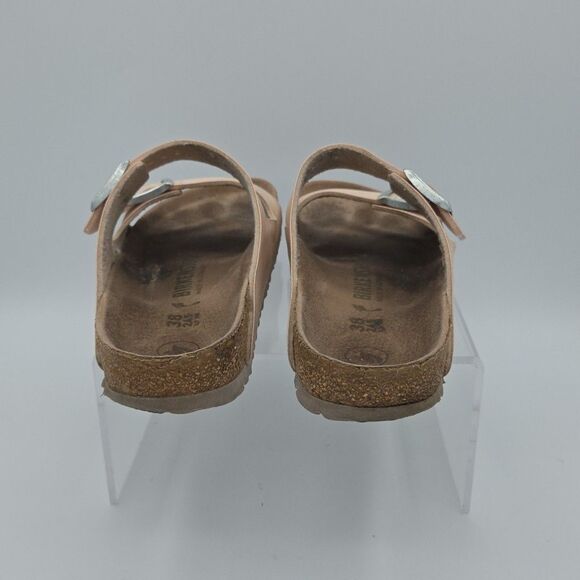 Birkenstock Arizona Two Strap Pink Ladies Size 38 US Size 7 - 7.5 Slides Slip On - Picture 6 of 8